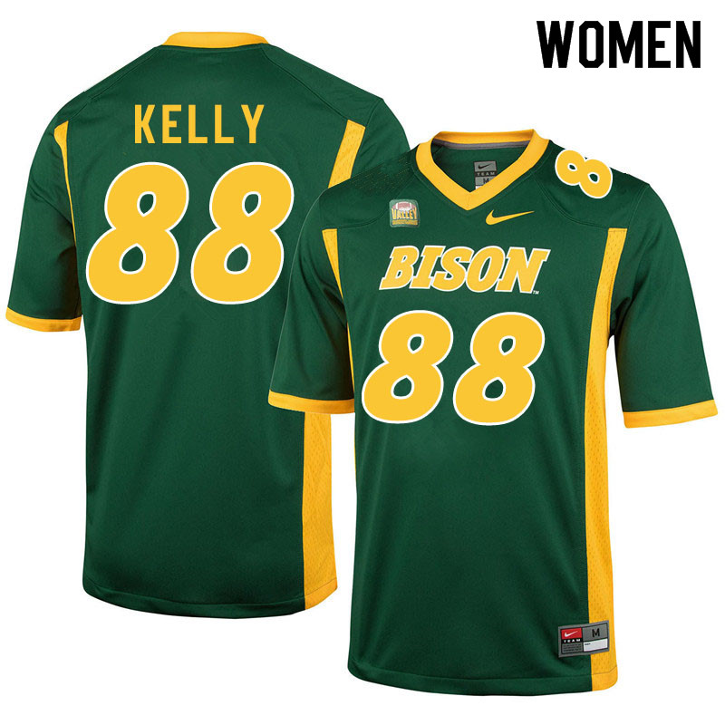 Women #88 Justice Kelly North Dakota State Bison College Football Jerseys Sale-Green